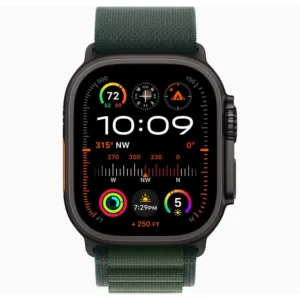 Apple Watch Ultra 2 (2024) Black Case with Dark Green Alpine loop(Зеленый ремешок)
