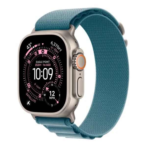 Apple Watch Ultra 3 (2025) Natural Case with Blue Alpine Loop(Голубой ремешок)