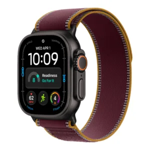 Apple Watch Ultra 4 (2026) Black Case with Burgundy Trail Loop(Бургунди ремешок)